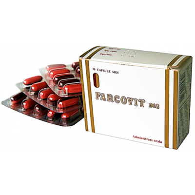 FARCOVIT B12 30 CAPSULES  ( CYNARA DRY EXTRACT + INOSITOL + OROTIC ACID + PHOSPHOLIPIDS + SAFFLOWER OIL + VITAMINS ) 